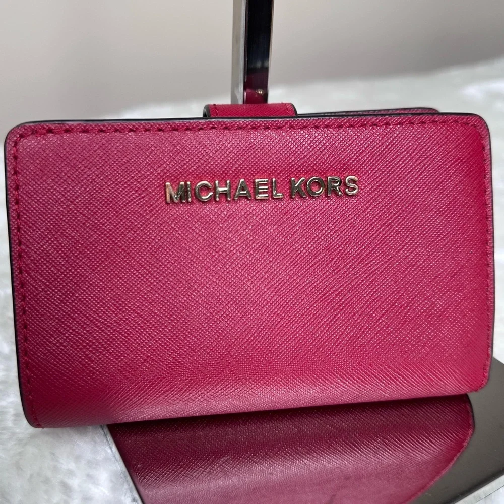 Michael Kors Red Bifold Wallet - Picture 2 of 14
